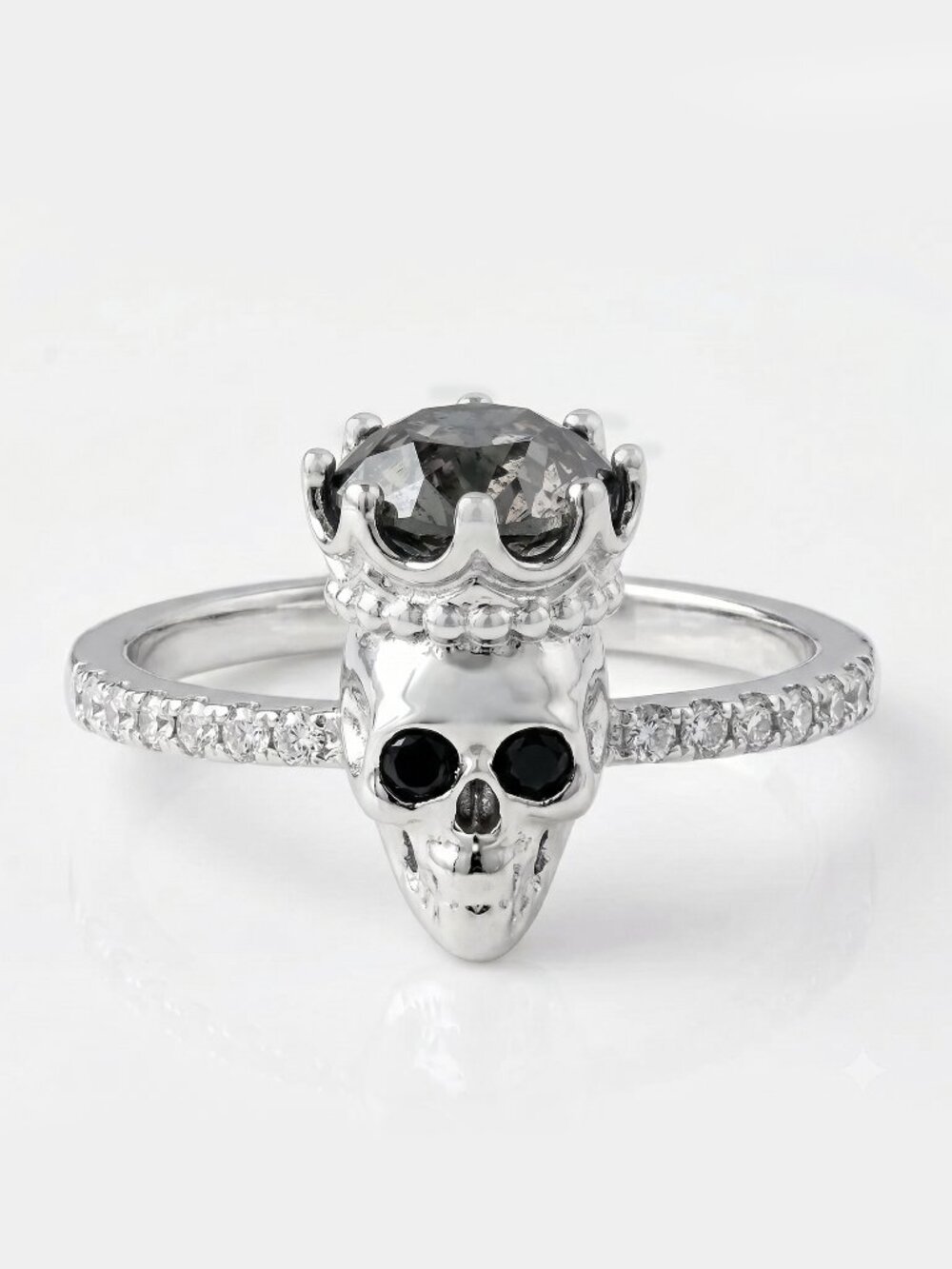 Skull crown ring with Swarovski Crystals Charmed Aroma Skull Collection